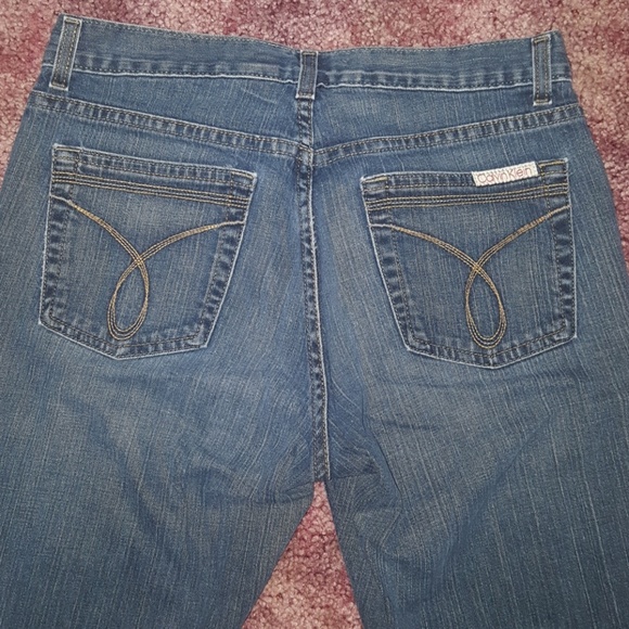 CALVIN KLEIN FLARE Distress Wash Jeans GORGEOUS